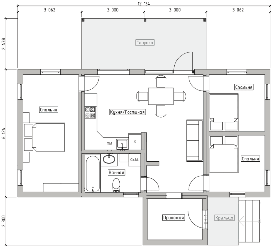 Планировка — 72 м²